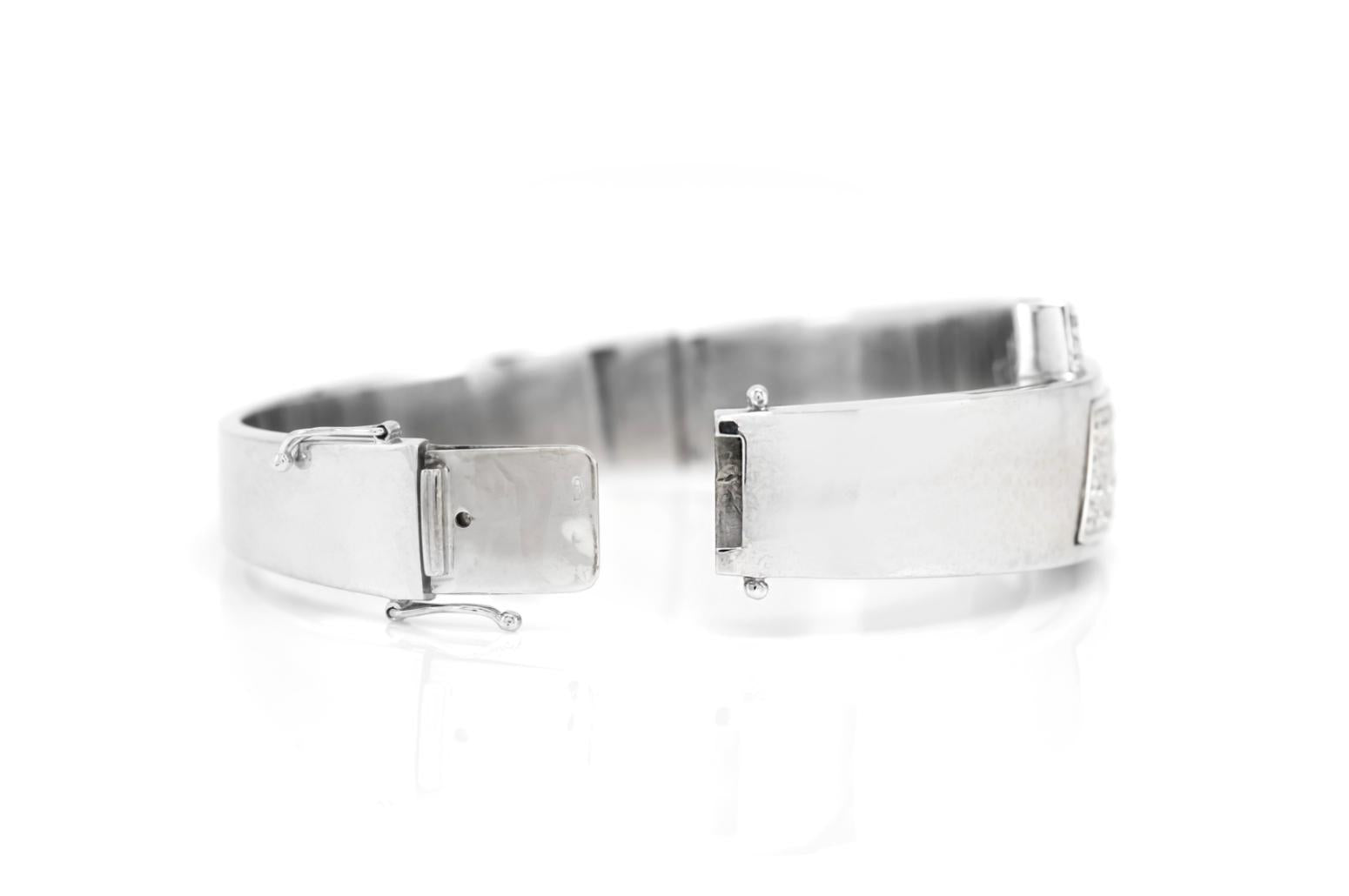 White Gold Bangle Bracelet with 2.00 Carats of Diamonds