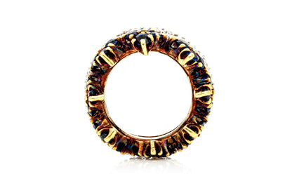 Vintage 1950s 3.00 Carat Sapphire and 2.30 Carat Diamond Band