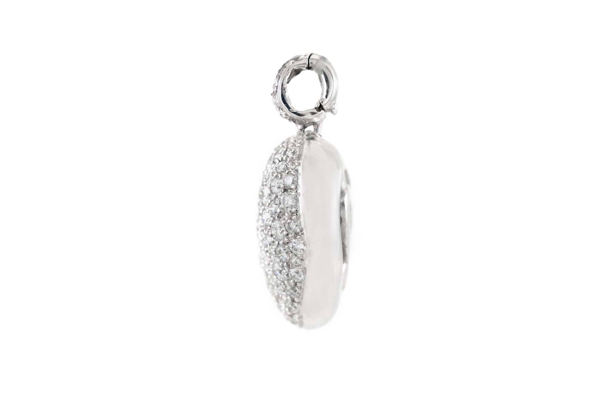 2.00 Carat Diamond Pave Puff Heart Pendant