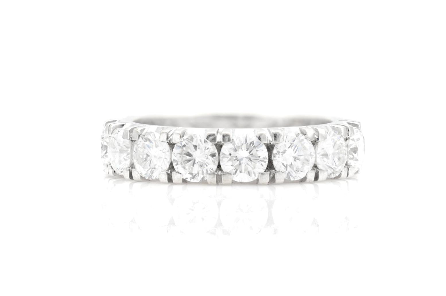 4.00 Carat Round Cut Diamond Eternity Band