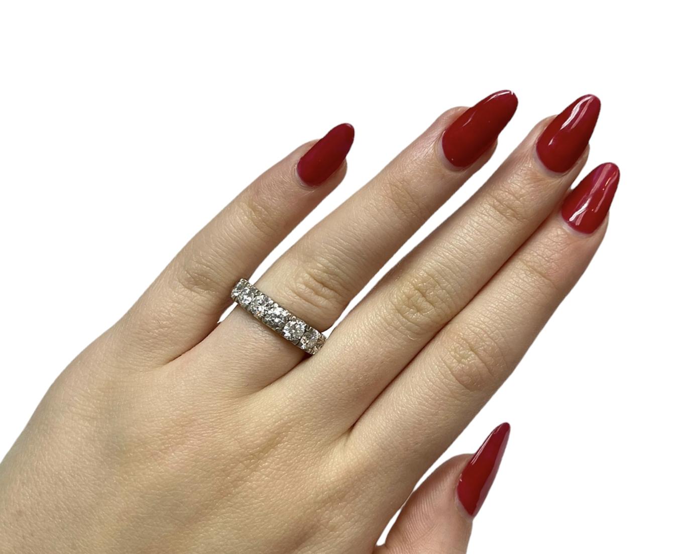 4.00 Carat Round Cut Diamond Eternity Band