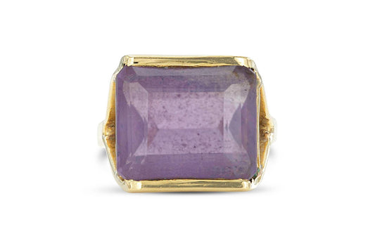 Vintage 1980s 10.00 Carat Amethyst Ring