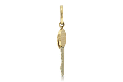 Vintage 1970s Gold Keychain Pendant
