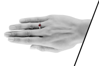 Vintage 1950s 0.70 Carat Ruby Ring with Diamonds