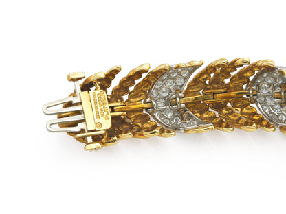 Vintage 1960s David Webb 13.00 Carat Diamond and Gold Bracelet