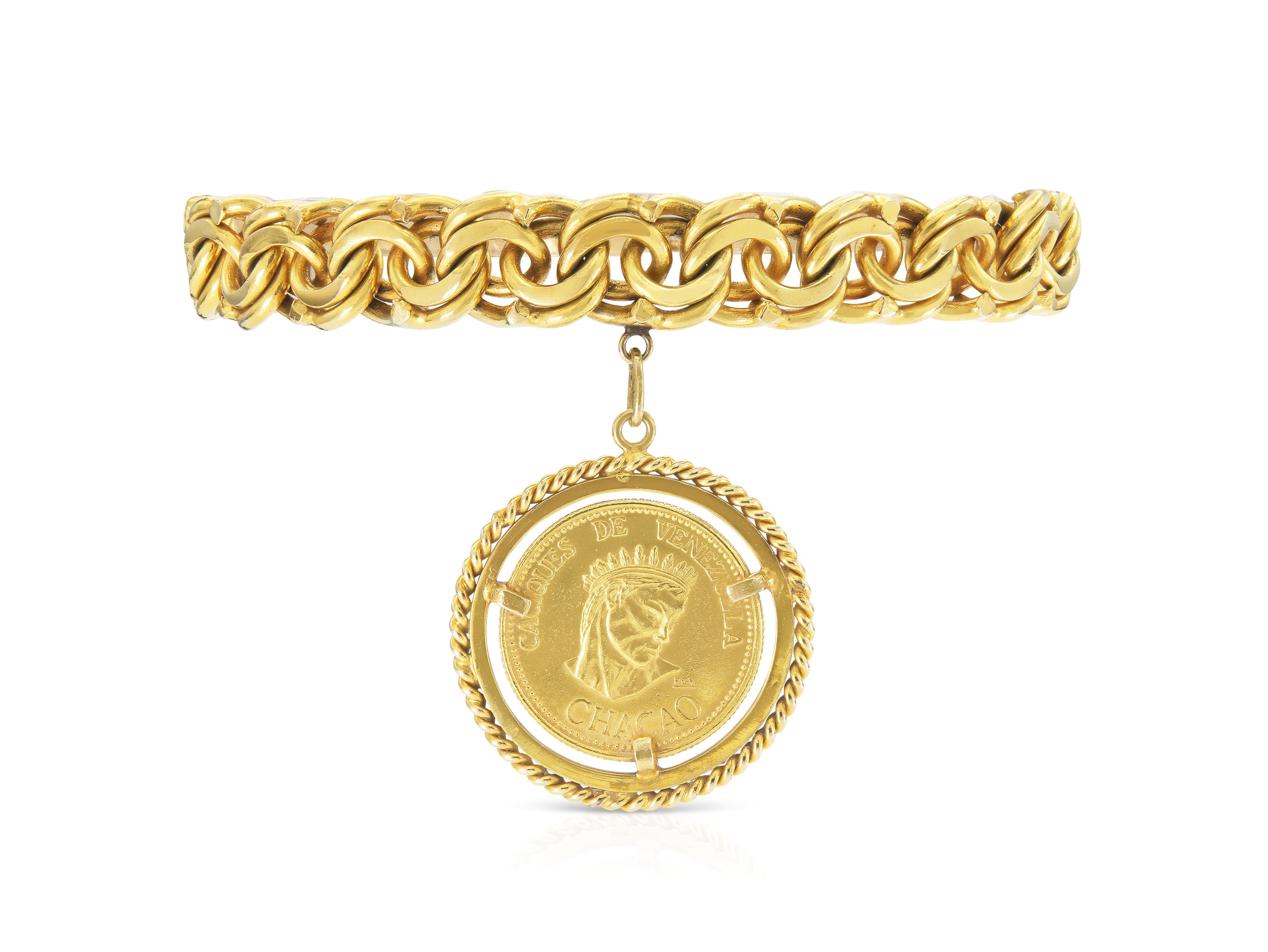 1980s Gold Coin Charm Bracelet | Eric Originals – Eric Originals