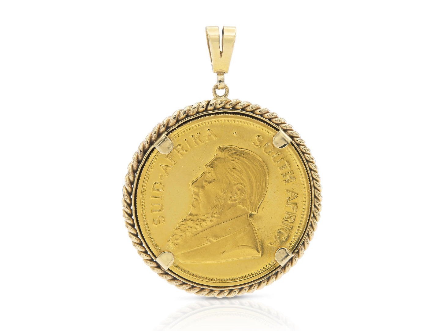 Vintage 1989 South African Krugerrand Gold Coin Pendant