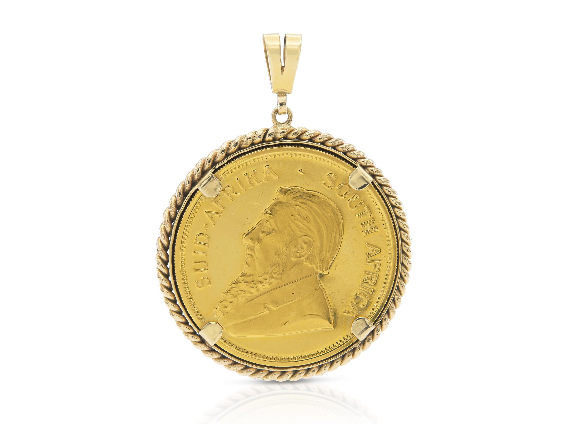 Vintage 1989 South African Krugerrand Gold Coin Pendant