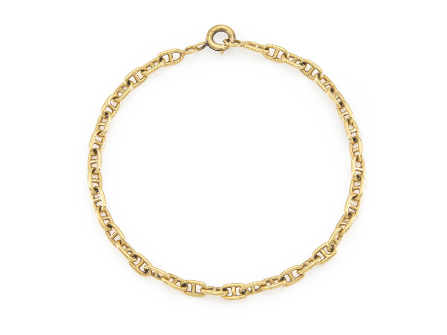 Vintage 1990s Anchor Link Chain Bracelet