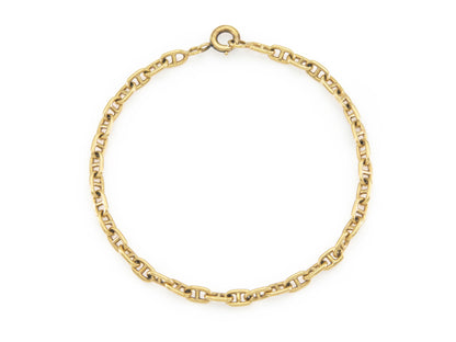 Vintage 1990s Anchor Link Chain Bracelet