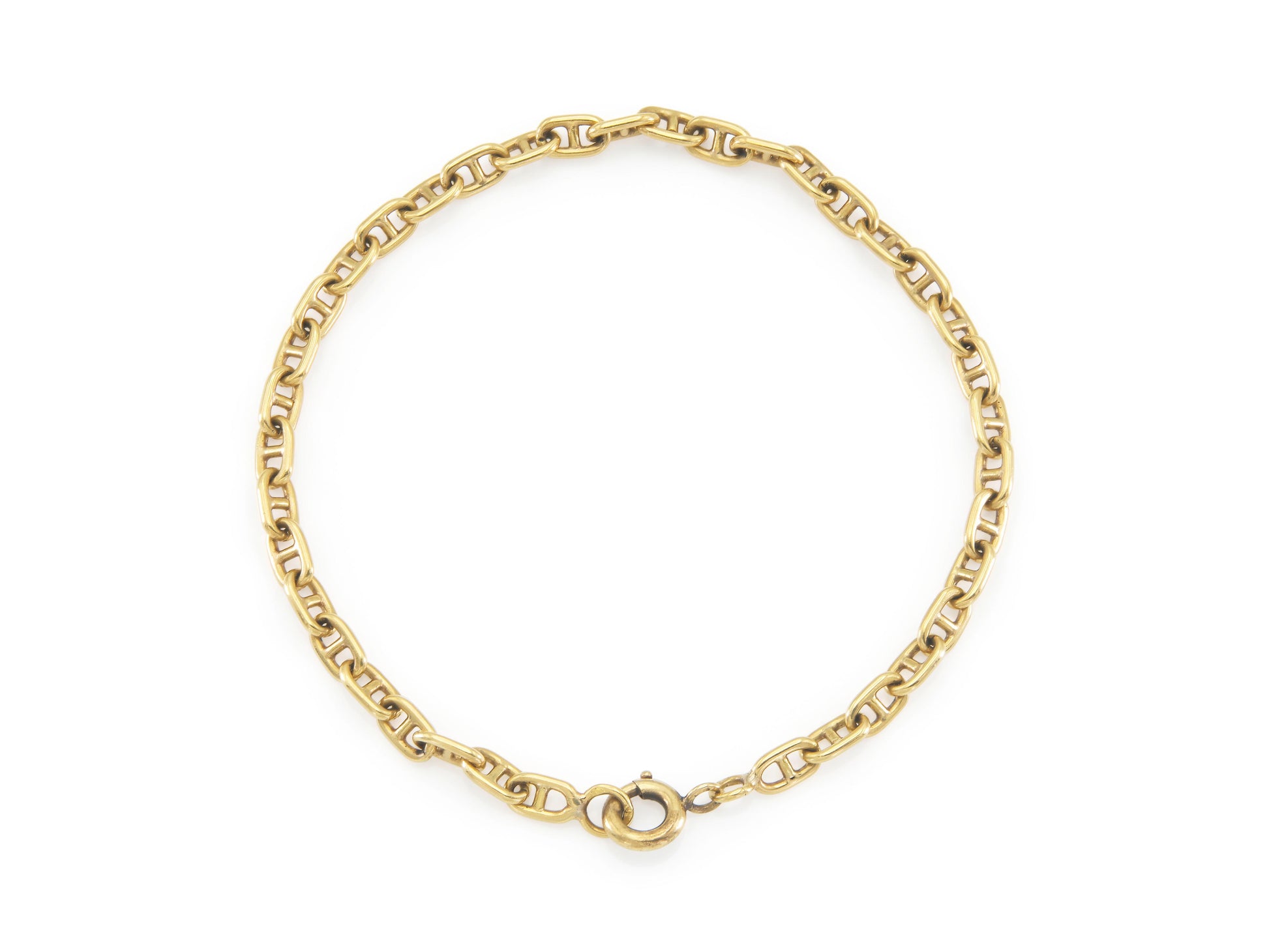 Vintage 1990s Anchor Link Chain Bracelet