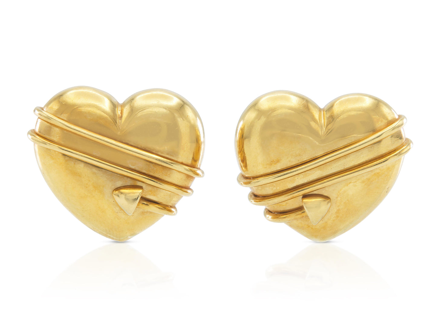 Vintage 1990s Tiffany & Co. Cupid's Arrow Heart Earrings