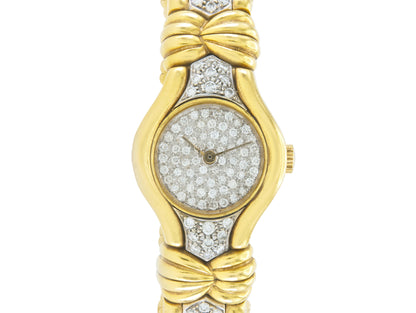 Vintage 1960s Gold and Diamond Watch Cuff