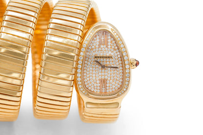 Bvlgari 7 Coil Serpenti Watch with Diamonds