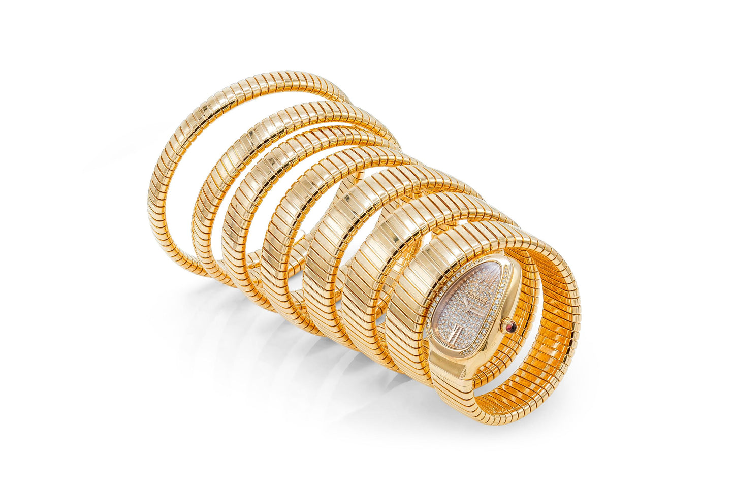 Bvlgari 7 Coil Serpenti Watch with Diamonds