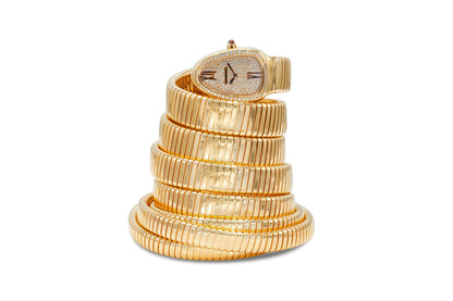 Bvlgari 7 Coil Serpenti Watch with Diamonds