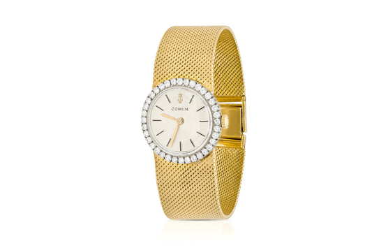 Vintage 1960s Corum Watch with Diamonds