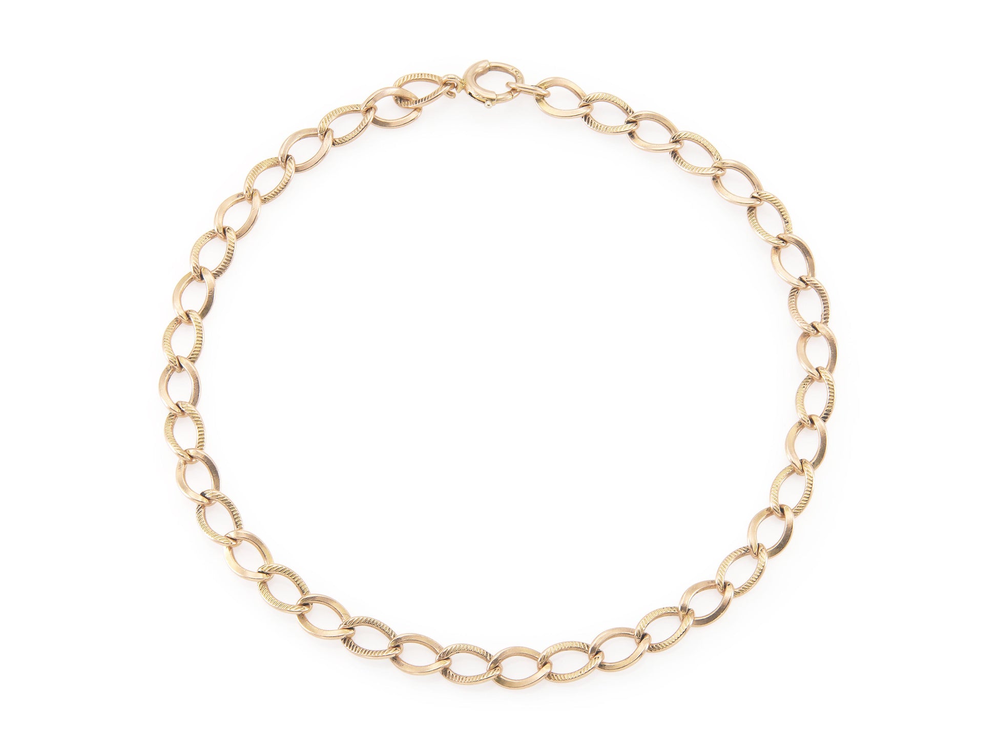 Vintage 1950s Gold Curb Link Bracelet