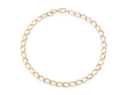 Vintage 1950s Gold Curb Link Bracelet