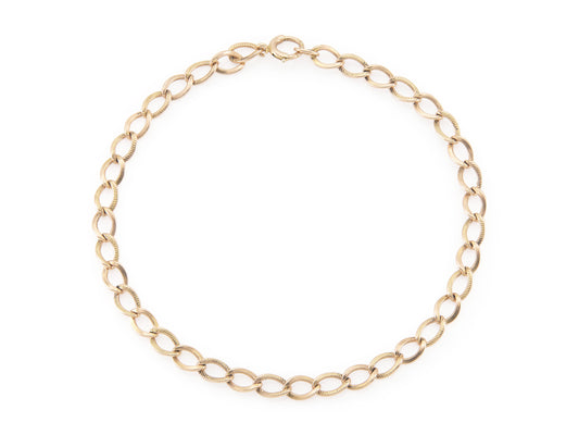 Vintage 1950s Gold Curb Link Bracelet