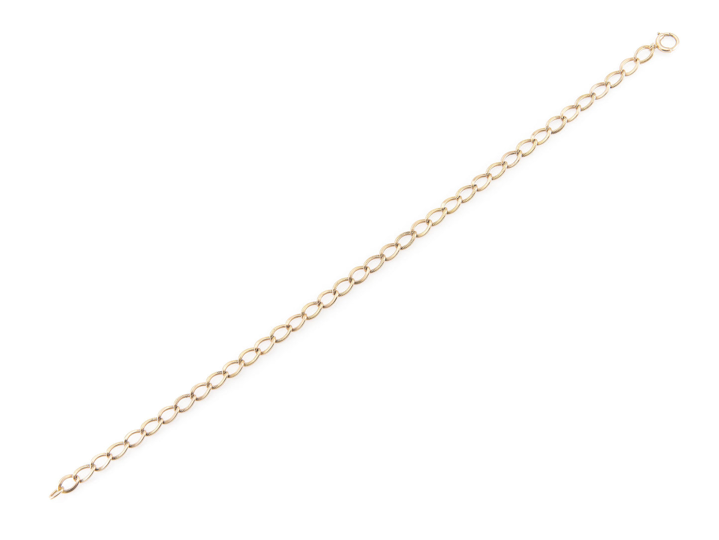 Vintage 1950s Gold Curb Link Bracelet
