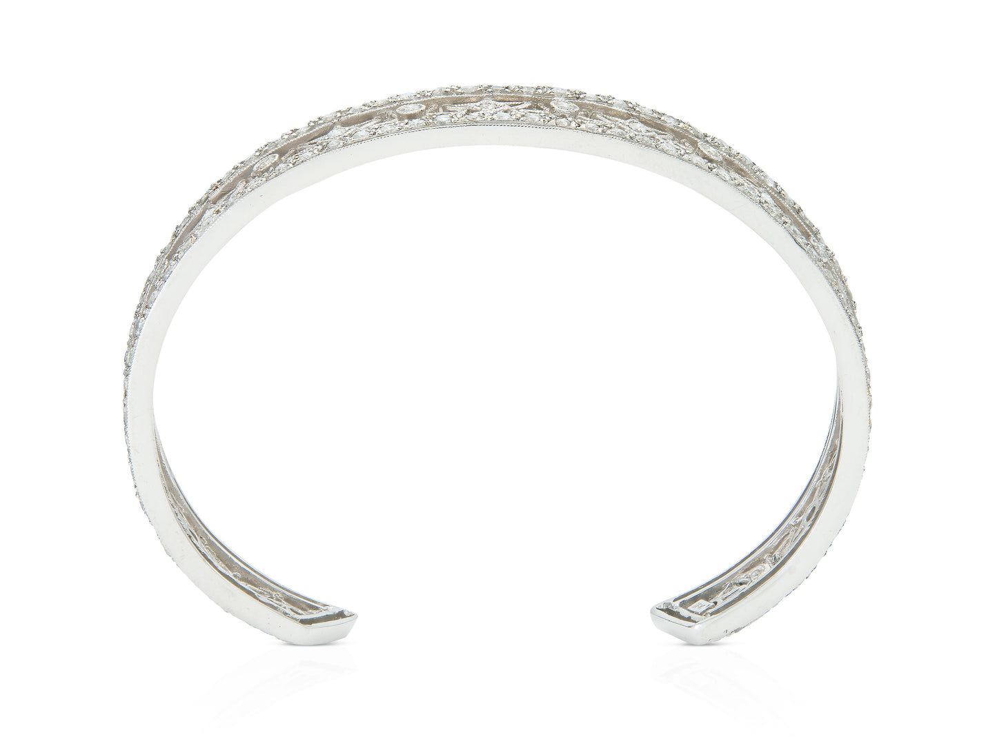 3.06 Carat Diamond Openwork Cuff Bracelet