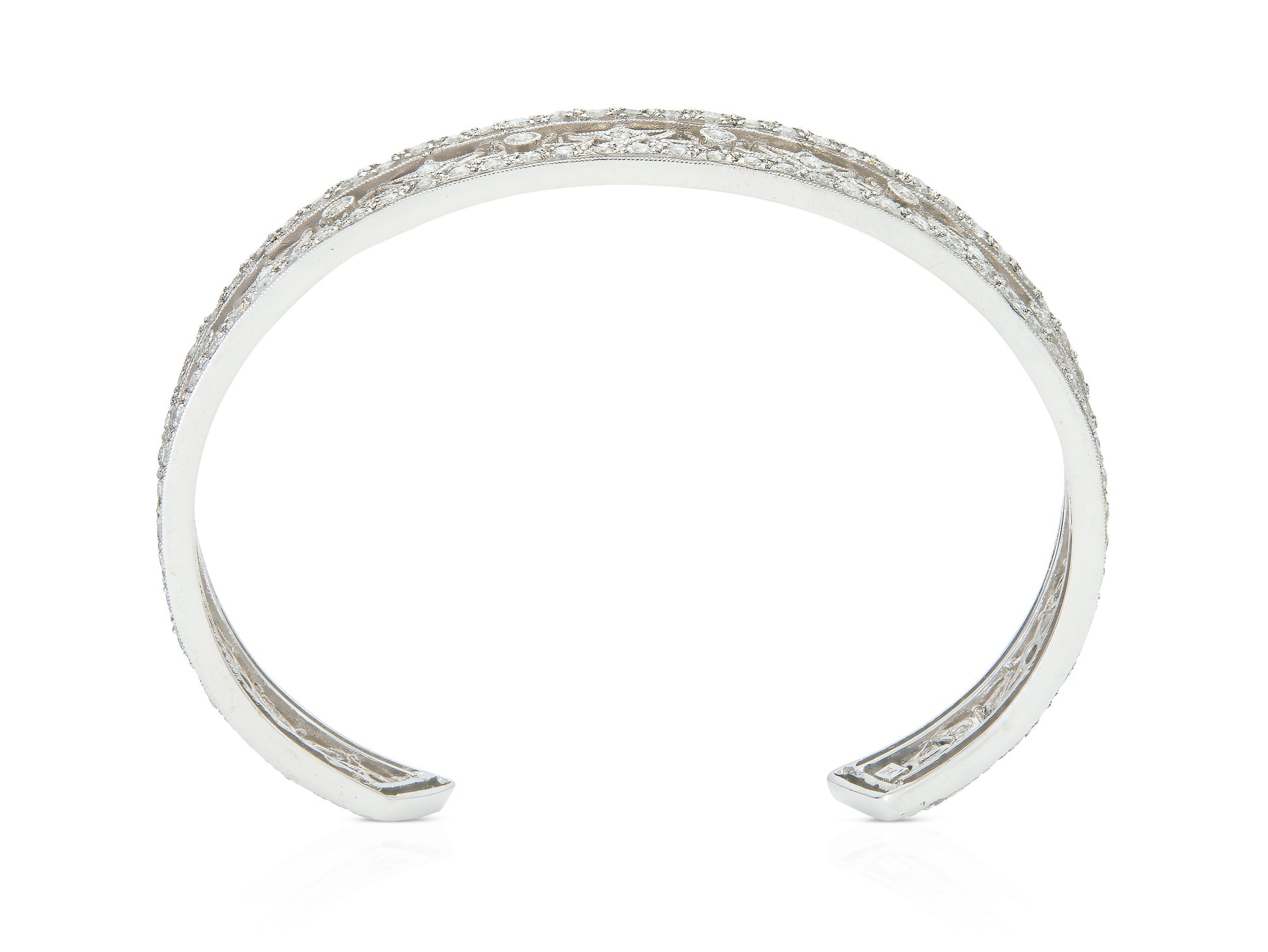 3.06 Carat Diamond Openwork Cuff Bracelet