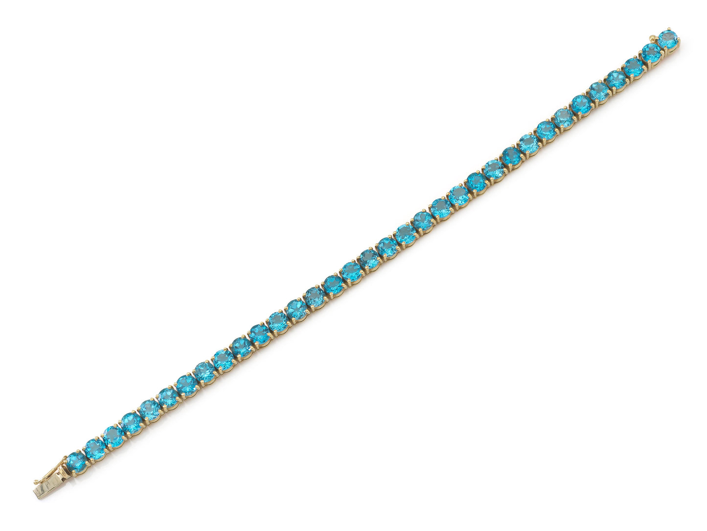 20.00 Carat Blue Topaz Tennis Bracelet