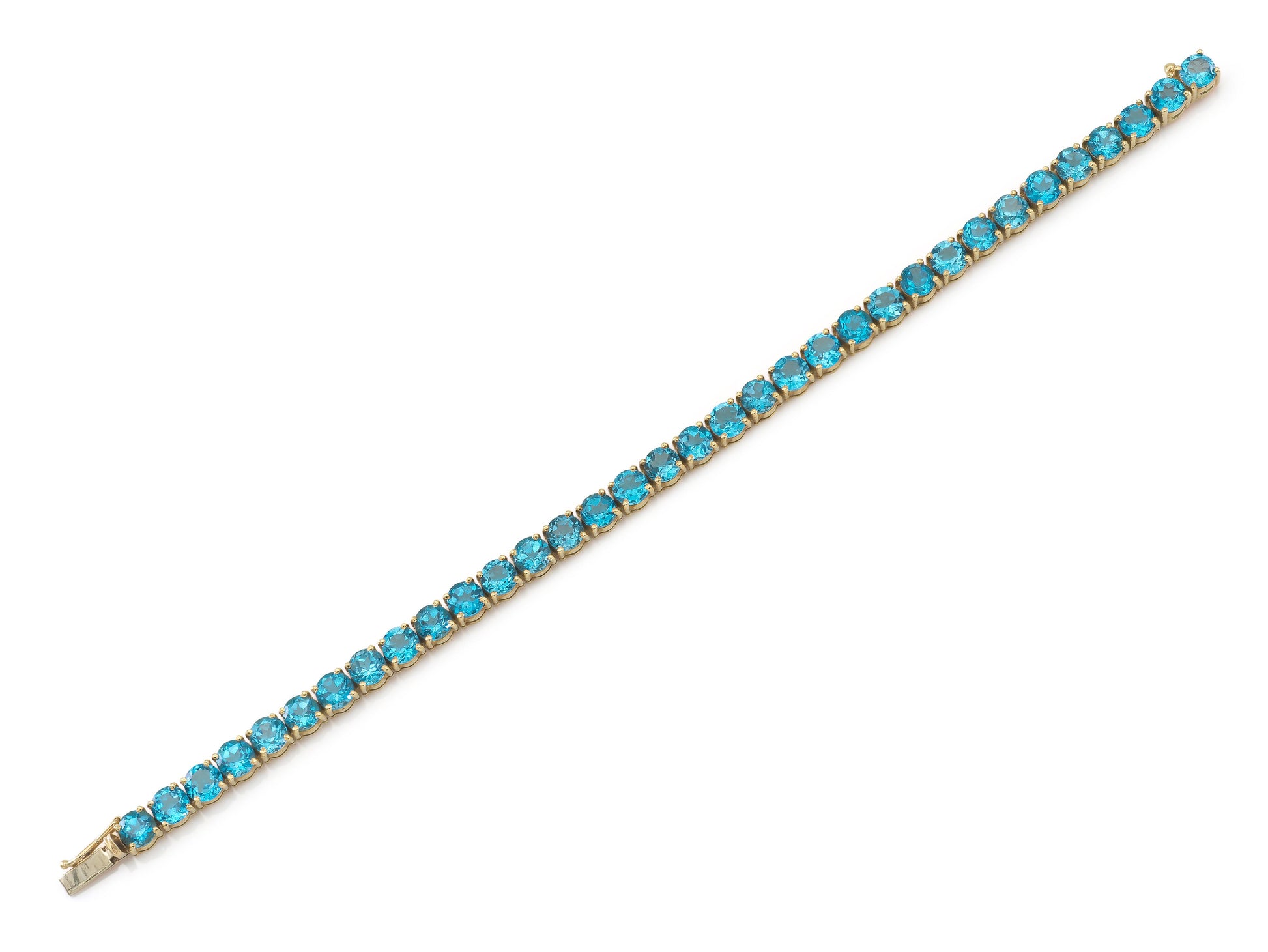 20.00 Carat Blue Topaz Tennis Bracelet