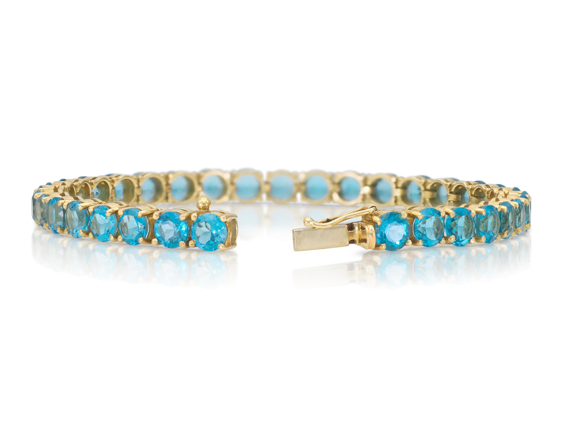 20.00 Carat Blue Topaz Tennis Bracelet