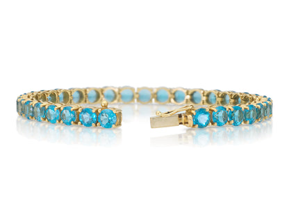 20.00 Carat Blue Topaz Tennis Bracelet