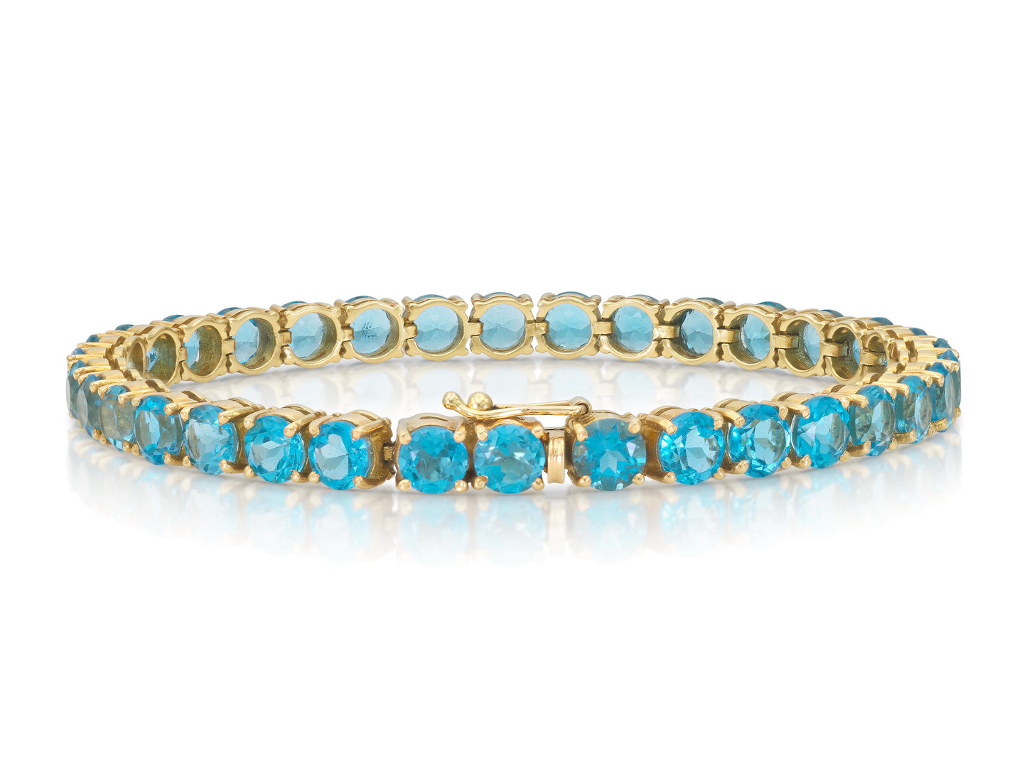 20.00 Carat Blue Topaz Tennis Bracelet