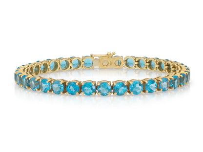20.00 Carat Blue Topaz Tennis Bracelet