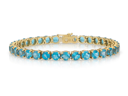 20.00 Carat Blue Topaz Tennis Bracelet