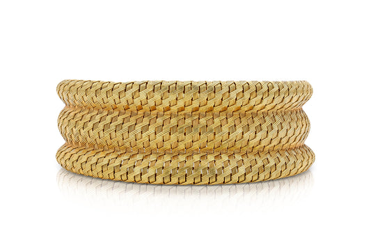 Vintage 1940s Gold Woven Bracelet