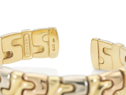 Vintage 1990s Tri-Tone Gold Cuff Bracelet