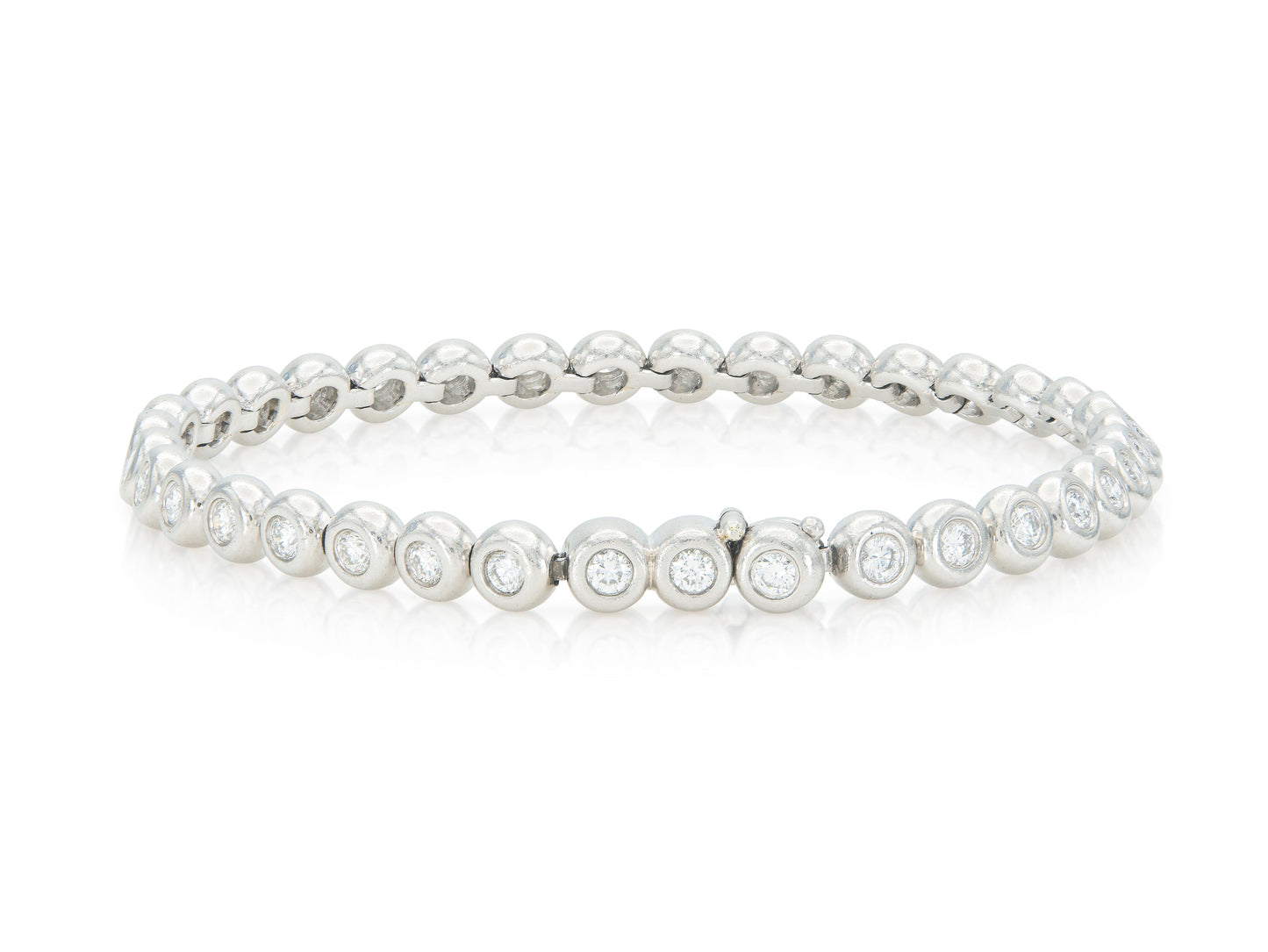 2.00 Carat Diamond Bezel-Set Tennis Bracelet
