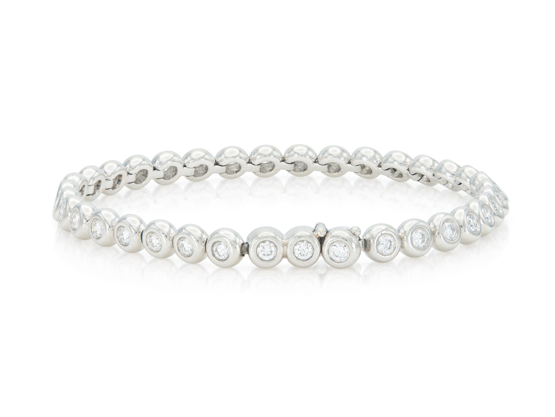 2.00 Carat Diamond Bezel-Set Tennis Bracelet