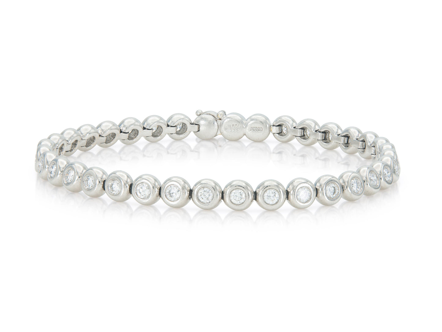 2.00 Carat Diamond Bezel-Set Tennis Bracelet