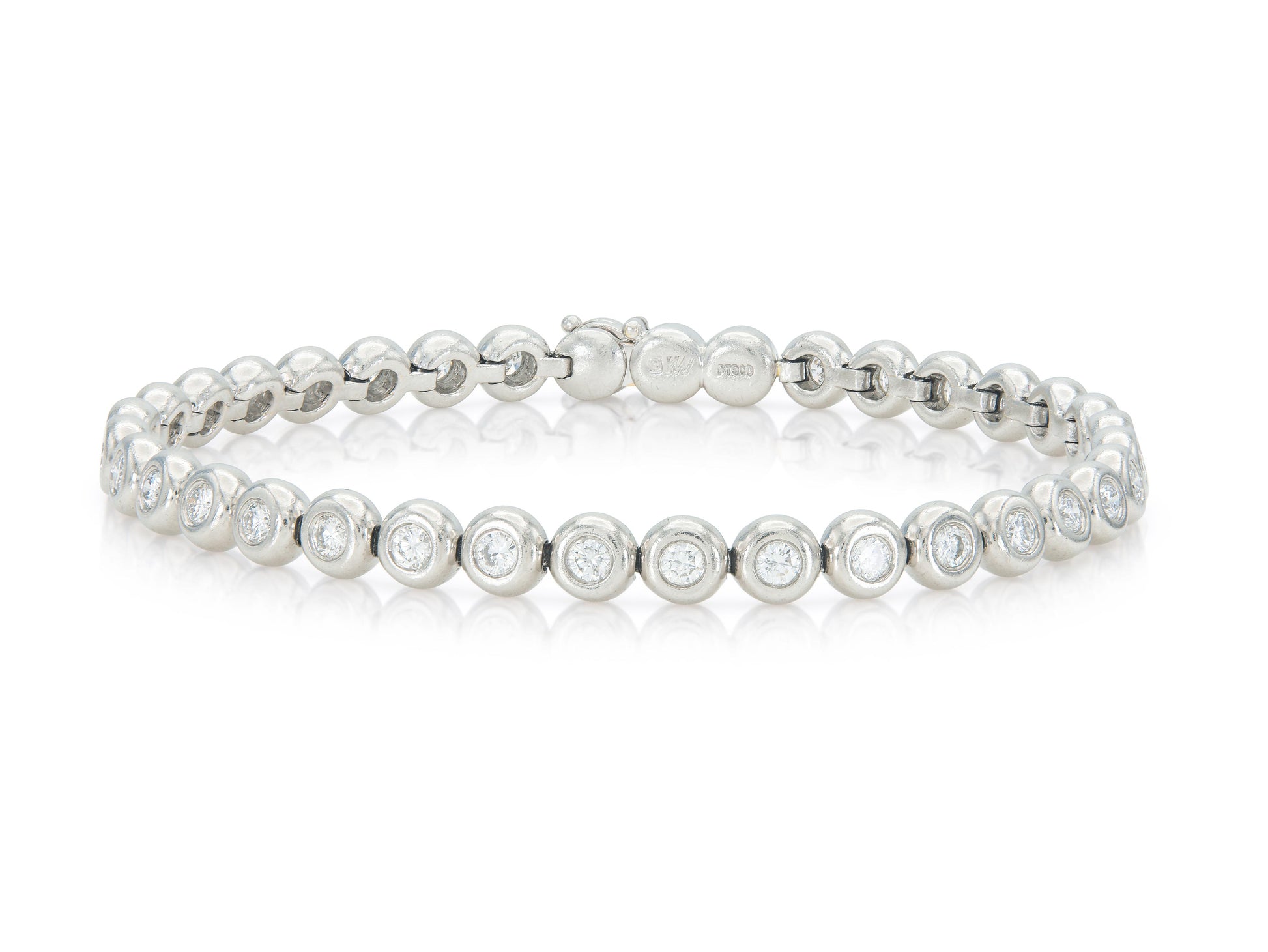 2.00 Carat Diamond Bezel-Set Tennis Bracelet
