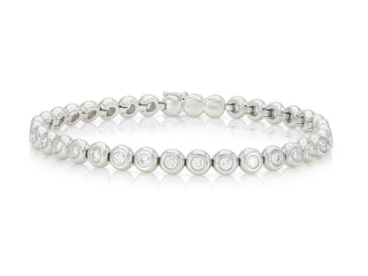 2.00 Carat Diamond Bezel-Set Tennis Bracelet