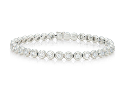 2.00 Carat Diamond Bezel-Set Tennis Bracelet