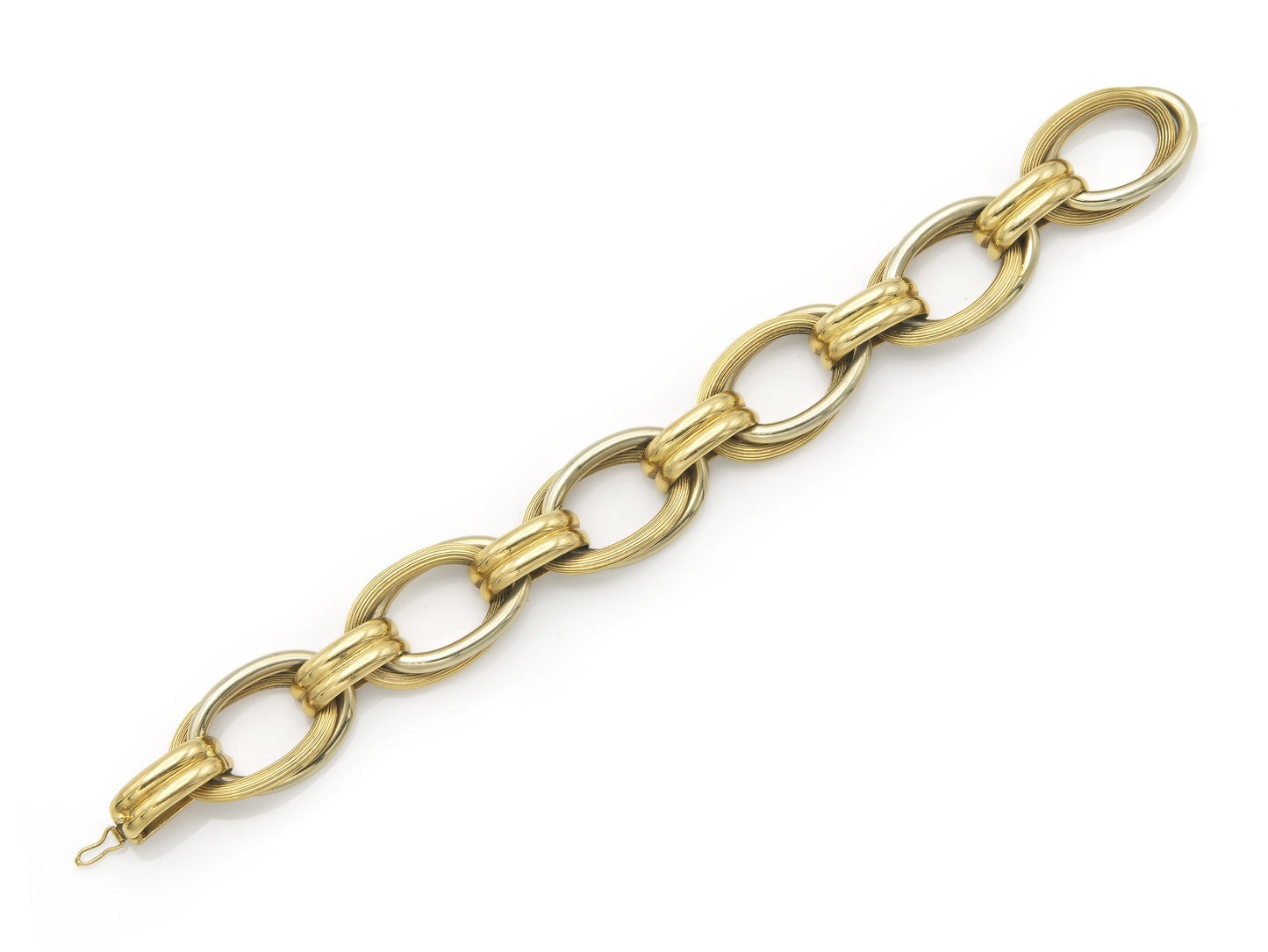 Vintage 1970s Two-Toned Oval Link Bracelet