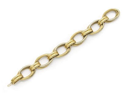 Vintage 1970s Two-Toned Oval Link Bracelet