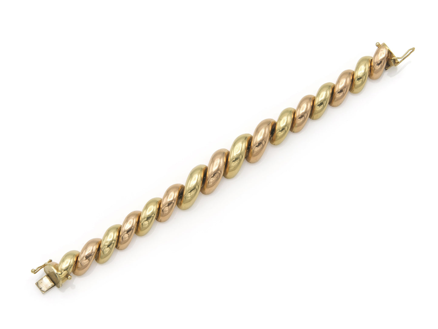 Vintage 1940s Retro Two-Toned San Marco Link Bracelet