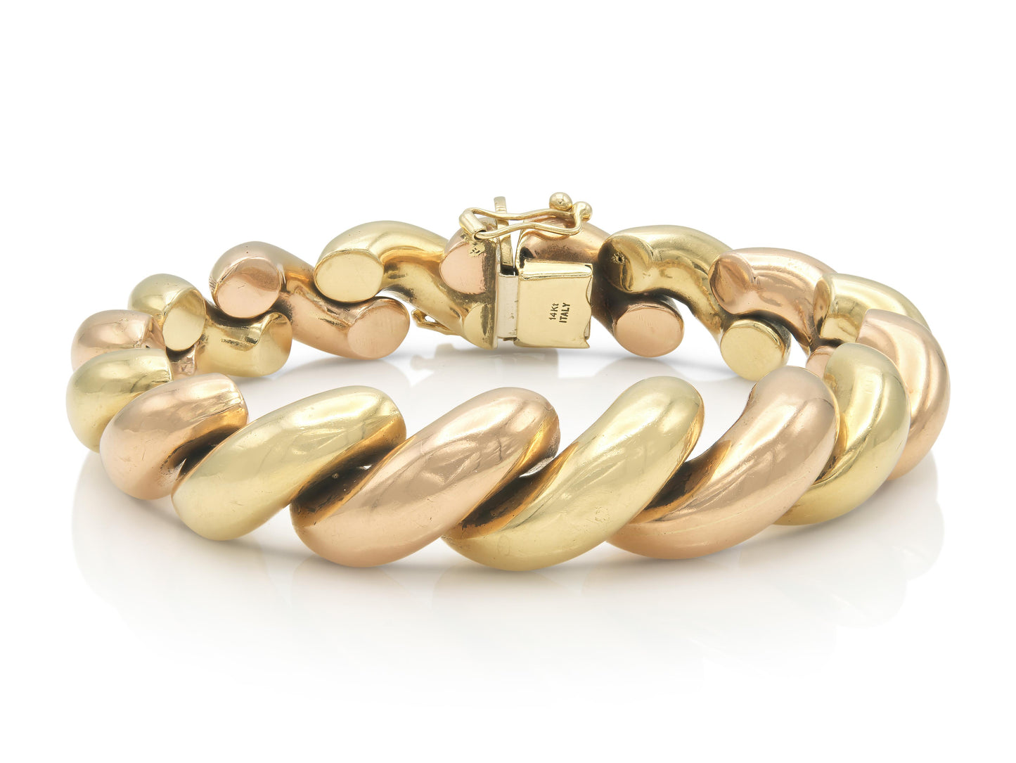 Vintage 1940s Retro Two-Toned San Marco Link Bracelet