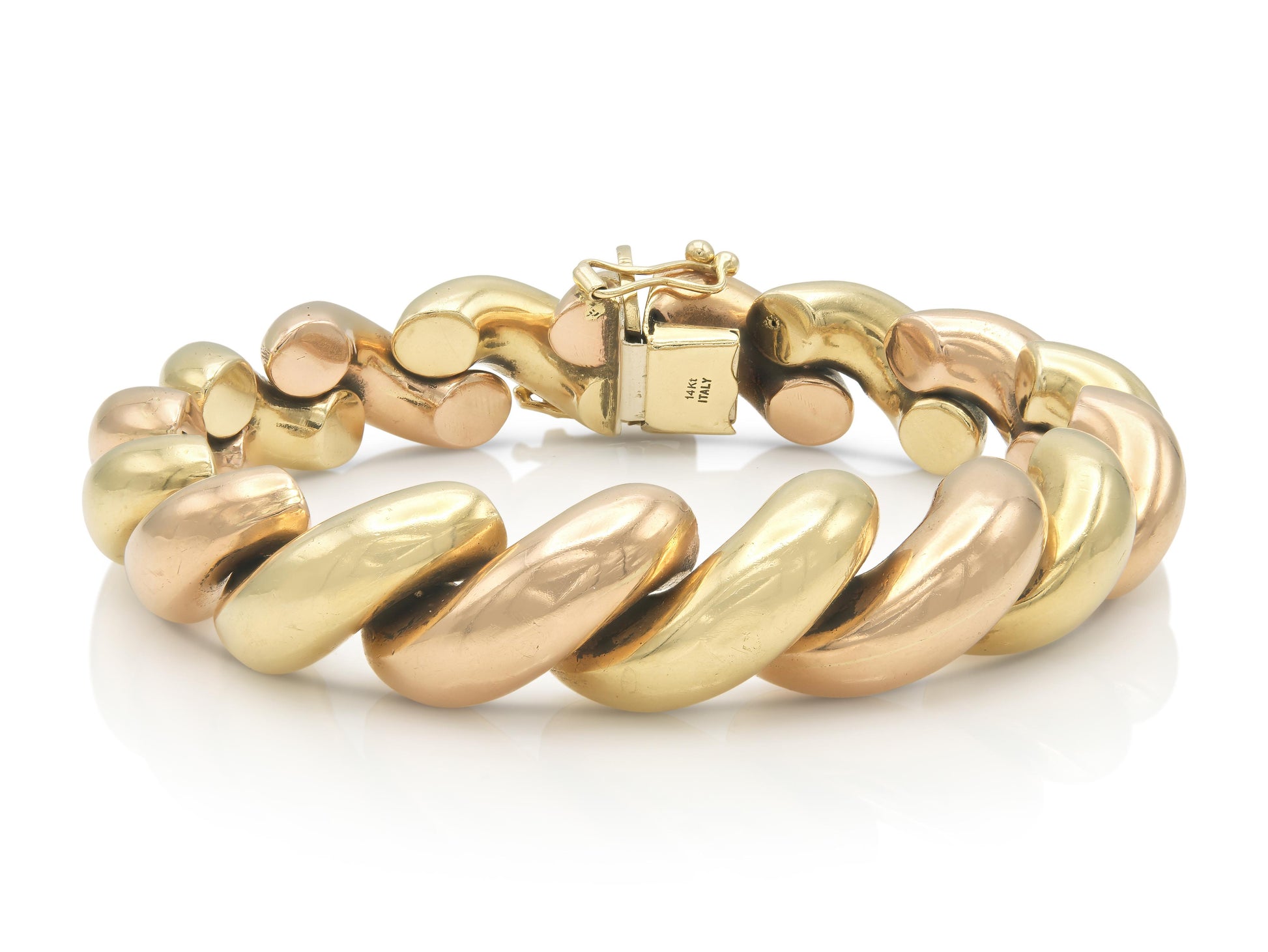 Vintage 1940s Retro Two-Toned San Marco Link Bracelet