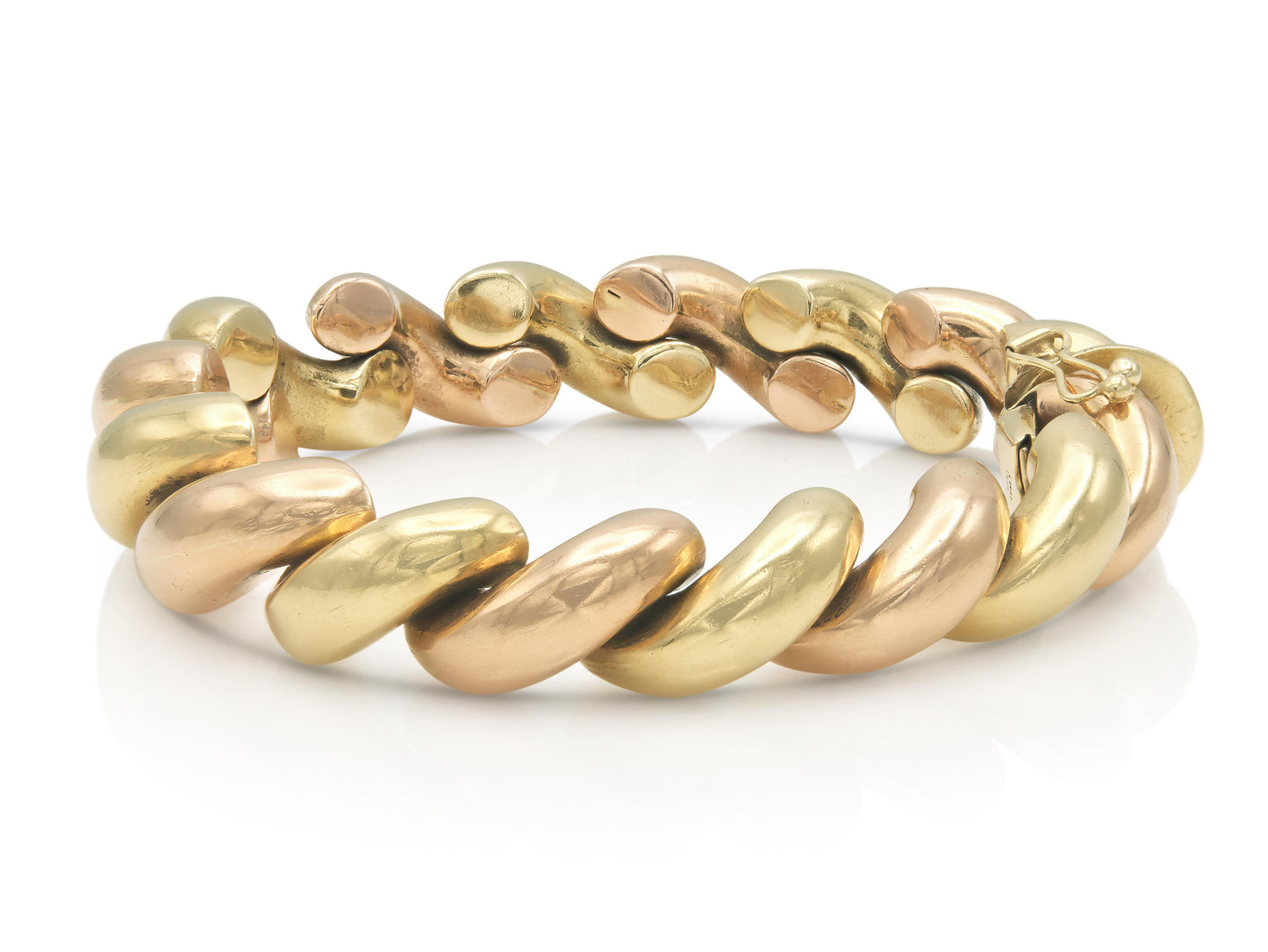 Vintage 1940s Retro Two-Toned San Marco Link Bracelet