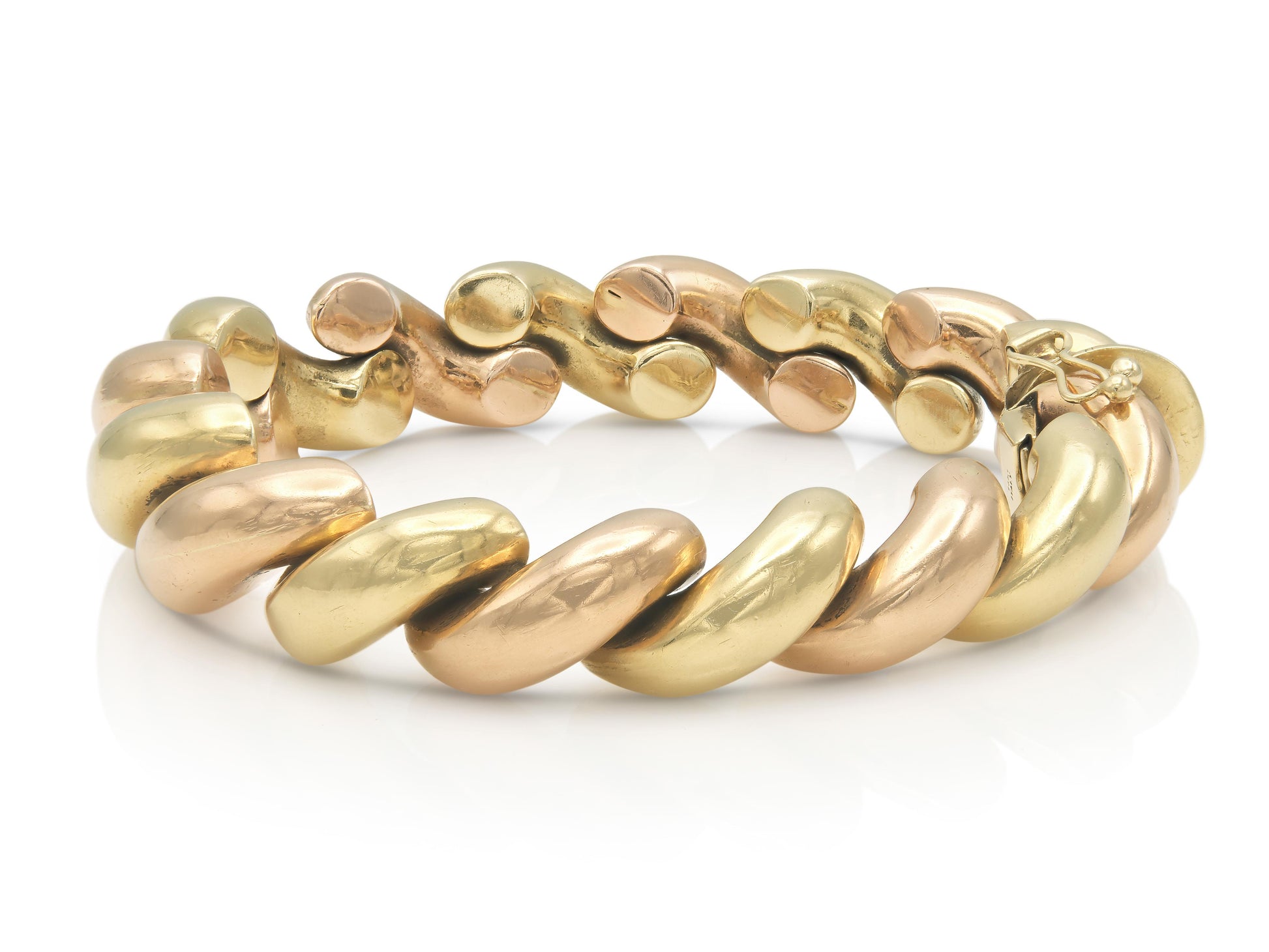 Vintage 1940s Retro Two-Toned San Marco Link Bracelet