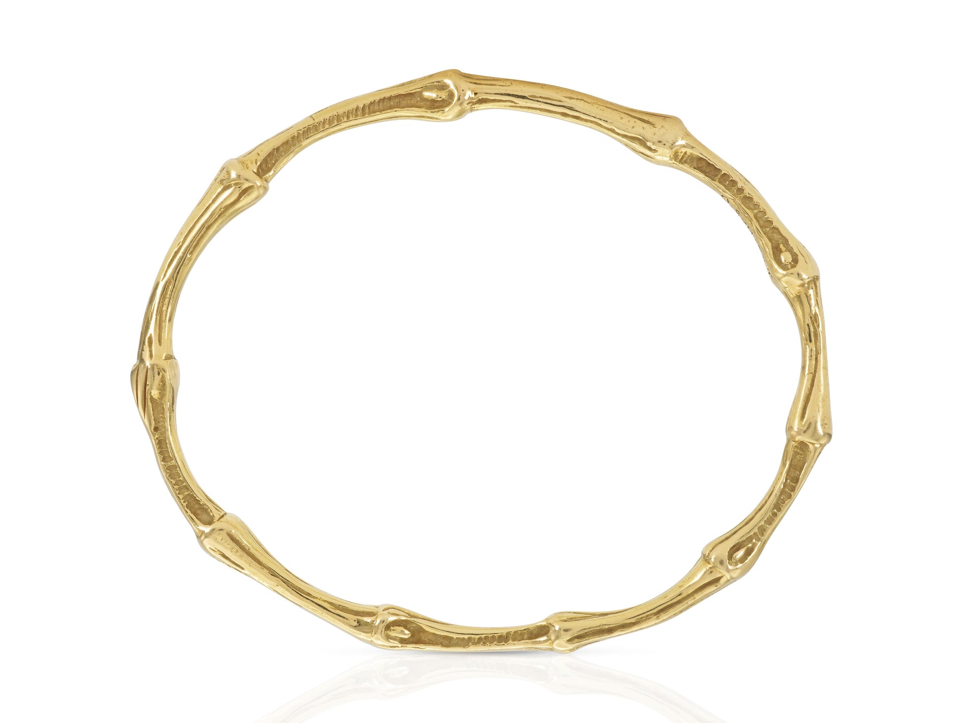 Vintage 1996 Tiffany & Co. Gold Bamboo Bangle Bracelet